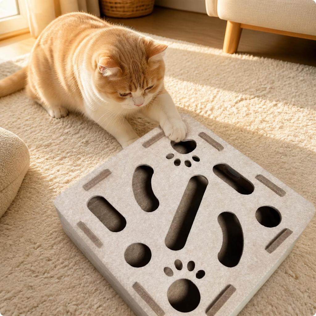 Cat Puzzle Maze Toy | Compact LowProfile Size, with Balls, for Boredom Relief 1