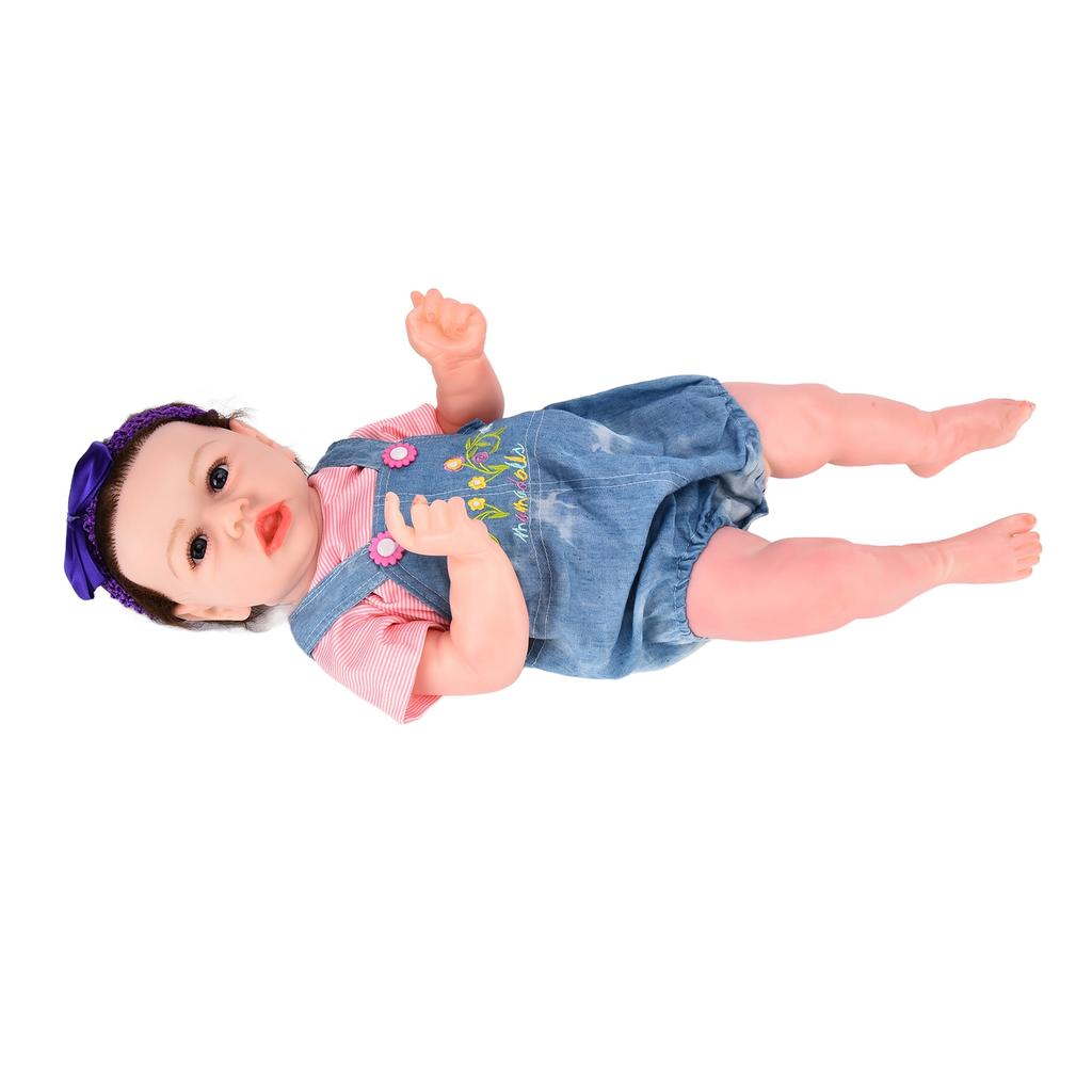 Reborn Girl Doll Lifelike Vinyl 22 Inch Waterproof Weighted Rebirth Baby Doll Toy for 3 Years Old
