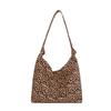 Leopard Print Diagonal Cross Large Capacity Single Shoulder Canvas Bag