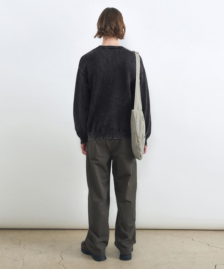 INSILENCE Stone Washed Pullover Washed Black