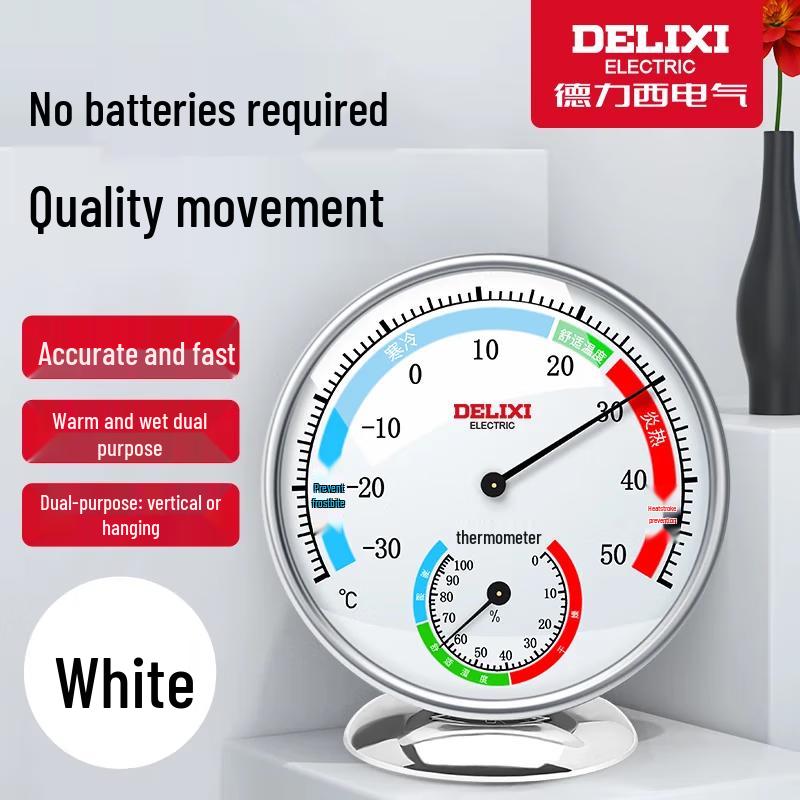 DELIXI ELECTRIC Large Dial Indoor Thermometer Hygrometer