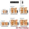 2D FLAT PRINTING 2pcs Curtains (Without Rod) Autumn Giraffes and Pumpkins Popular Fashionable Curtains Versatile 100% Polyester