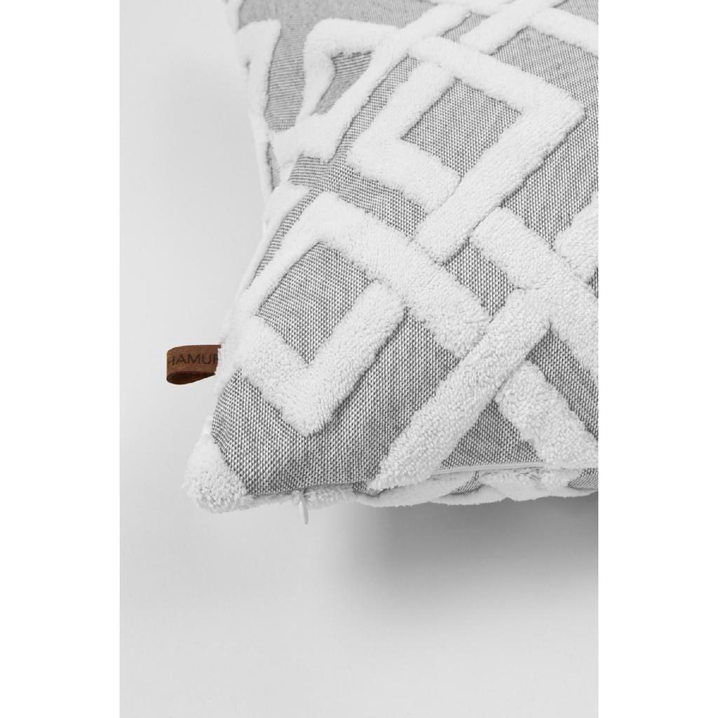 Bohemian Special Design Punch Pattern Decorative Throw Pillow Cover Mila Ecru