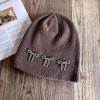 Fashion Color Solid Bow Decoration Women Casual Knitted Hat Autumn Winter And