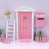 1:12 Mini Dollhouse Furniture Set - Wooden Door, Ladder, Fence, Mailbox Accessories for OB11 Dolls