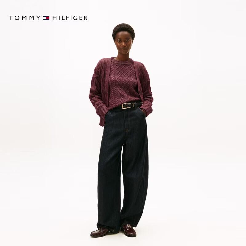 Tommy Hilfiger Women's Cable Knit V-Neck Cardigan