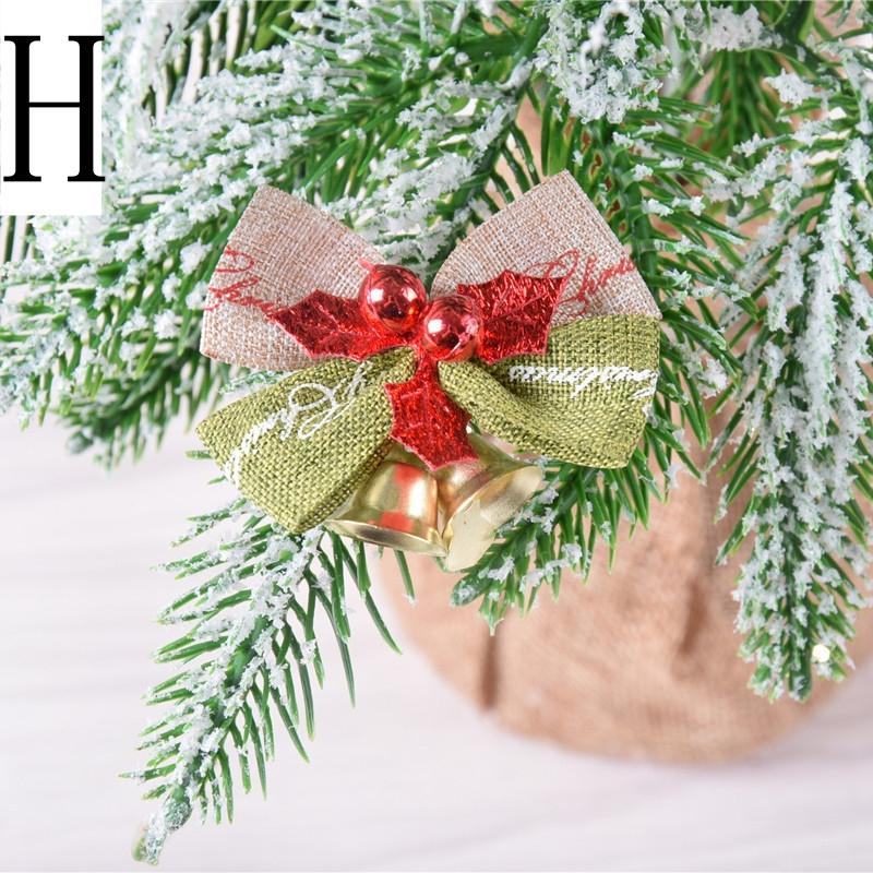 

10-1 шт. Рождественский бант с маленьким колокольчиком, рождественские венки, подвесной кулон, мини-украшение в виде банта, сделай сам, подарок, новогоднее украшение 1PC
