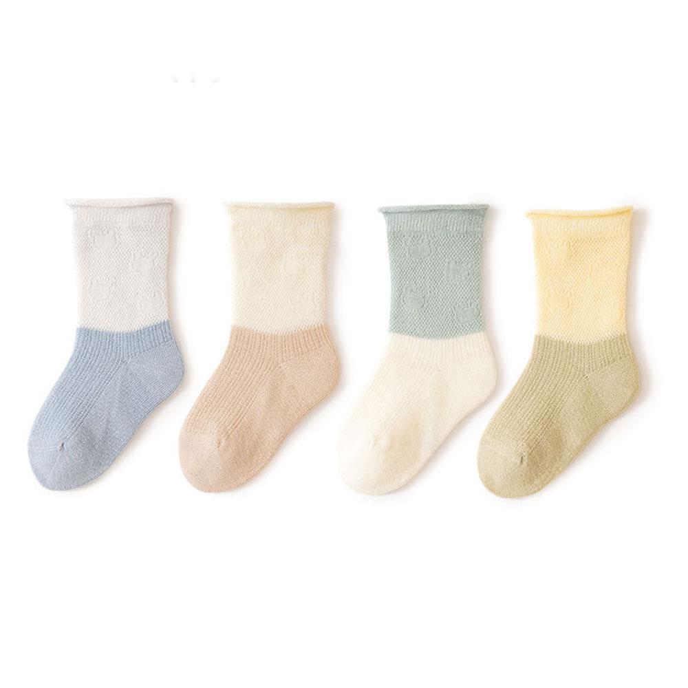 

3 пары детских противоскользящих носков для новорожденных, хлопковые носки для младенцев 0-5 лет, полосатые носки для девочек и мальчиков 3-5Y