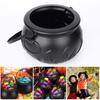 Halloween Candy Bucket Black Cauldron Holder Prop Bowl Halloween Decorations Party Bucket Trick or Treat Home Festive Decor