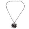 Retro Classic Fashion Pendant Witcher 3 Metal Wolf for Head Men's Animal Necklace Jewelry European American Games Jewelr