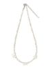 [Ray Beams] Pearl & Flower Necklace for Women, Clear, One Size