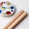 Chopsticks and Chopstick Rest Gift Dishwasher Wakasa Lacquered Made in Natural Octagonal Birthday Lucky Hashikura Matsukan [BECOS] Set, 22.5cm, Box,