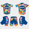 Kinder Fahrradoutfit Kurzarm Set Atmungsaktives Netz Reitanzug Laufrad Roller Skateboarden