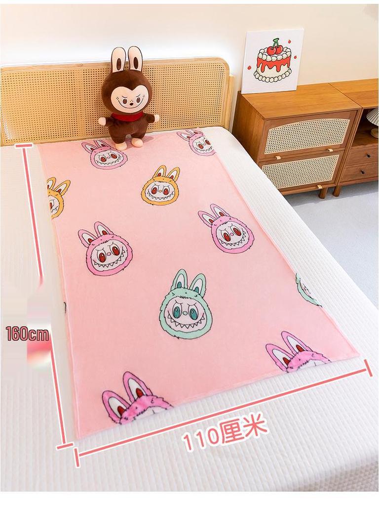 Cartoon Plush Toy & Air Conditioning Blanket - Cute Labbub 2-in-1 Pillow