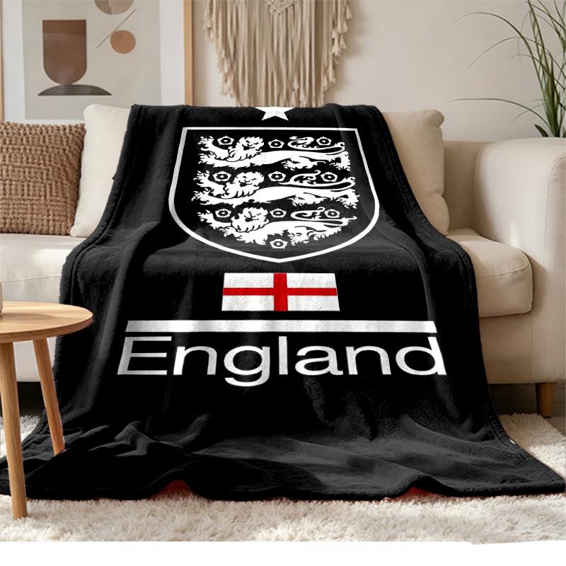 England FA Crest Soft and Comfortable Flannel Suitable for Sofas Living Rooms Outdoor Camping Travel and Also Makes a Great Anniversary Gif