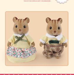 Non-Toxic Simulation Forest Rabbit Family Diy Playset Mini Rabbit Bear Figure Toy Dolls Kids Gifts