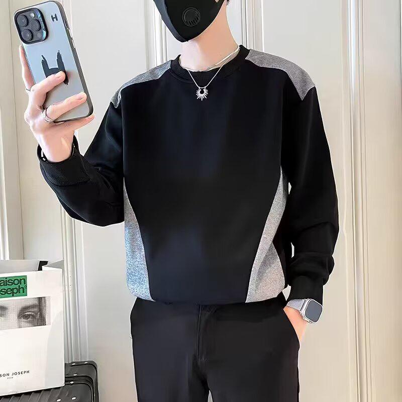 Trendy Men's Autumn Sweatshirt: Loose, Versatile, Round Neck Long Sleeve, 48-Hour Shipping