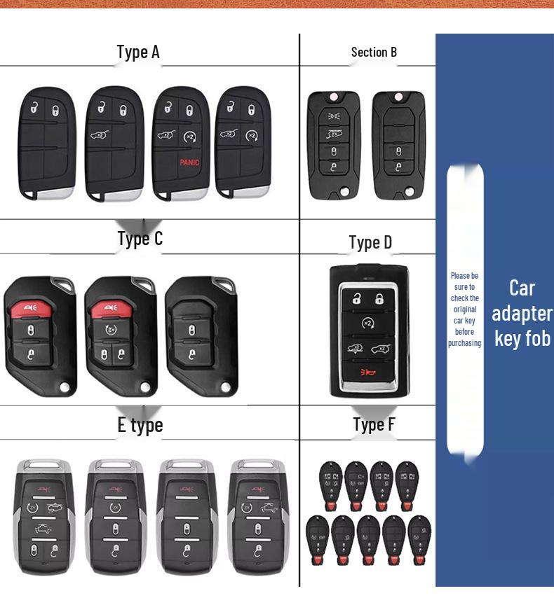 Dodge Journey Key Case for 2013-2016 Models - Metal Car Buckle Included