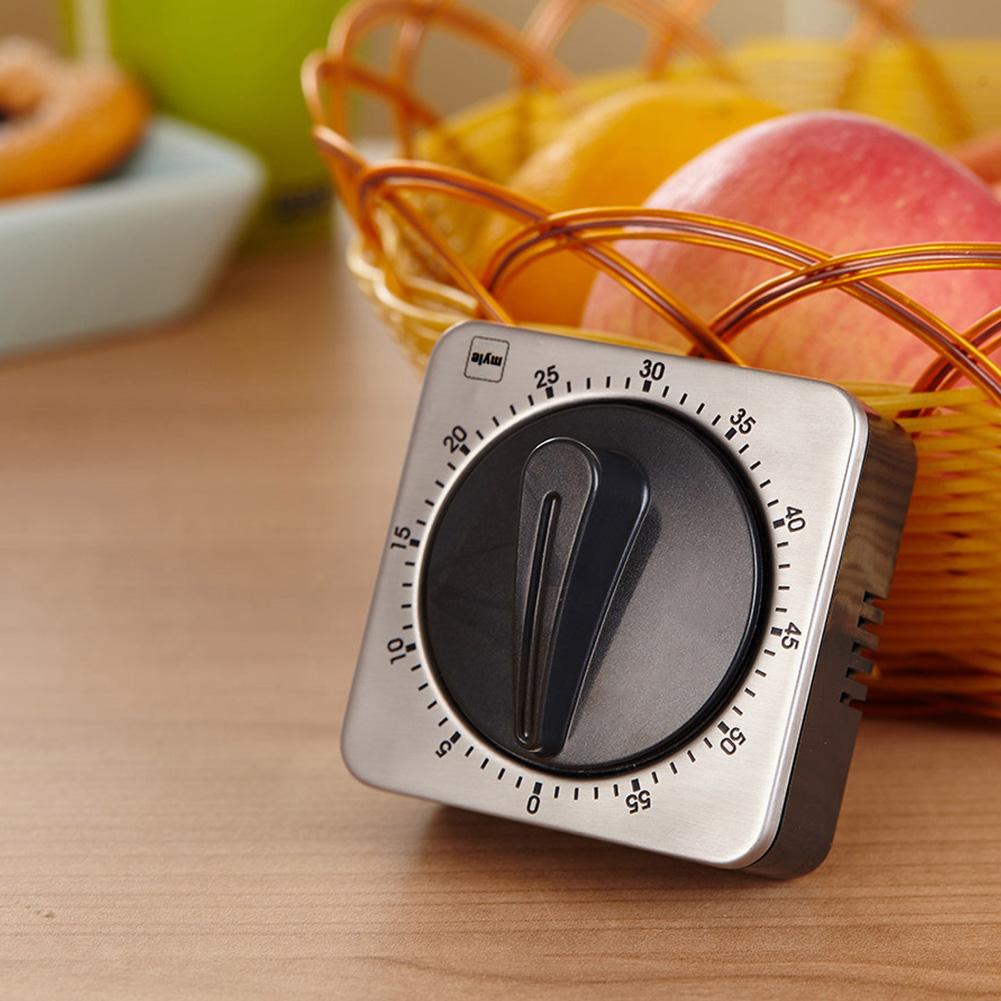 Kitchen Timers No Batteries Required Chef Cooking Timer Clock Magnetic Back Manual Countdown Timer for Home Cooking Baking