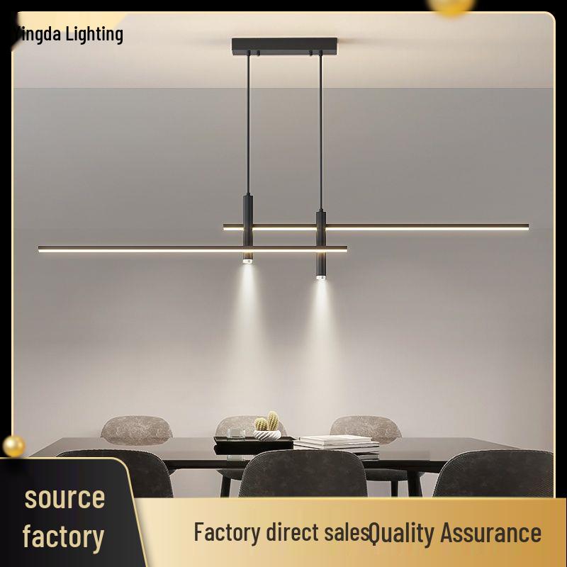 

Nordic Minimalist Pendant Light for Dining Room and Bar Gold 80CM 18W Warm