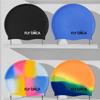 Gradient Silicone Swim Cap High Elasticity Waterproof Swimming Hat For Adults Pool Beach Water Sports