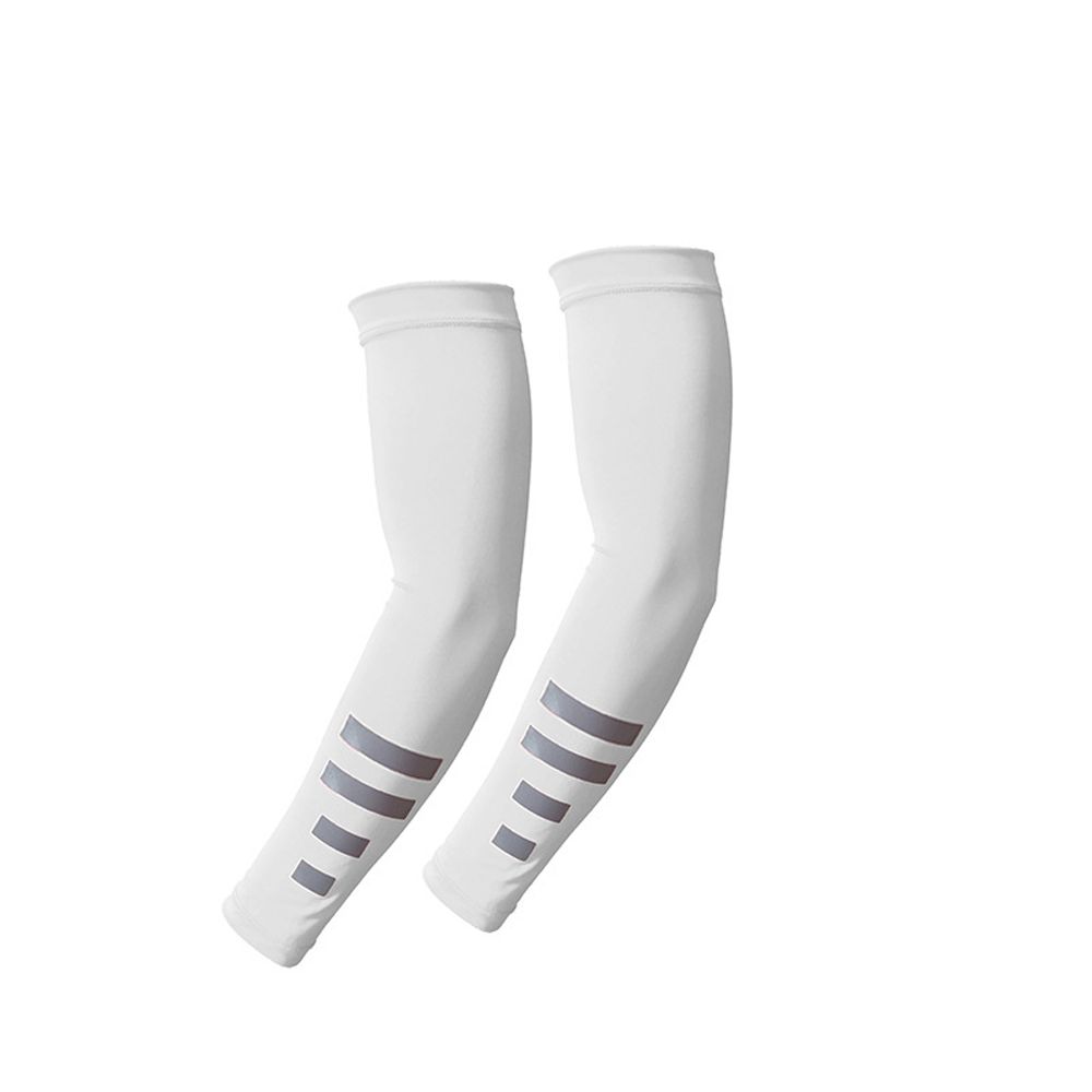 Quick-drying Reflective Arm Warmers Fluorescent UV Protection Arm Covers Ice Silk Sleeves Summer
