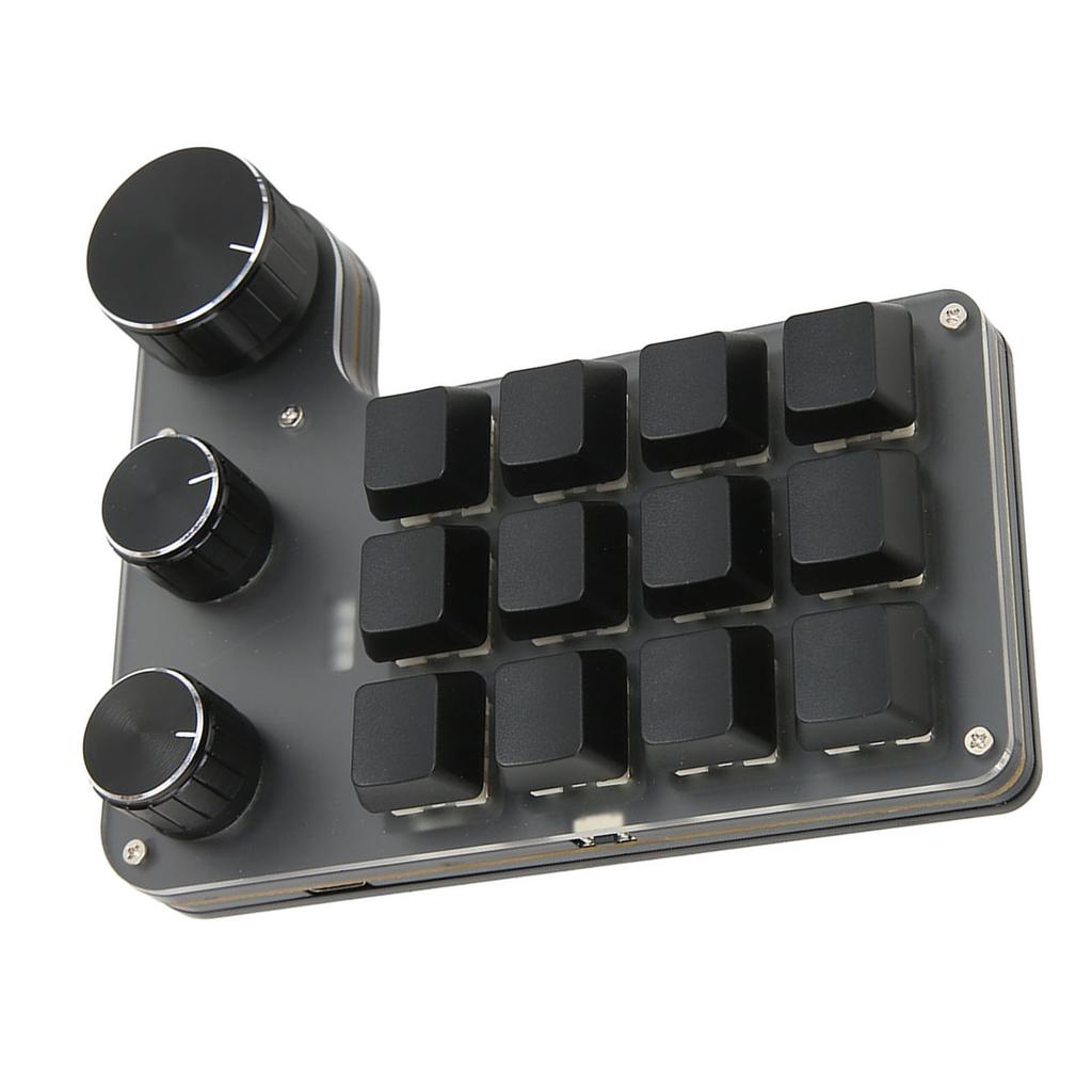 12 Key 3 Knob Mechanical Keyboard Red Switch Waterproof Dustproof Volume Control Multifunctional Keyboard for Game