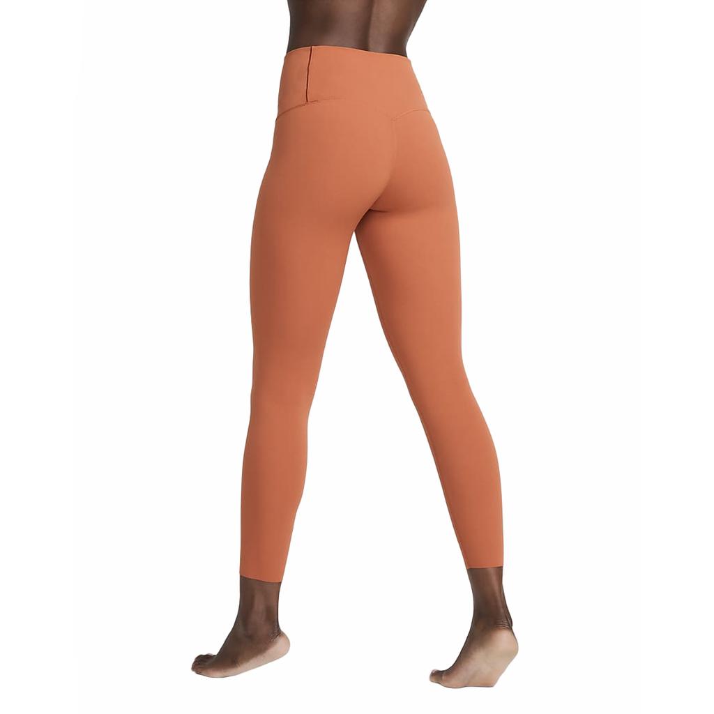 Nike Logo Print Slim Fit Solid Color Sports Long Pants Women Bottoms Sunrise-Red DQ6016-825