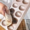Non-Stick Stainless Steel French Shell 3D Cake Mold - 12-Cavity Baking Pan for Chiffon Pastry
