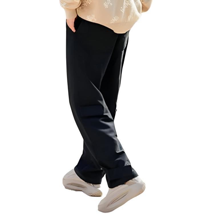 Li Ning Casual Pants Men's Black Moderate Straight Fit Pants AKXSB33-1