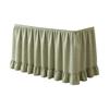 Table Skirt with Hook and Loop Fastening, Plaid Ruffle Design for Wedding Party Hotel Decoration