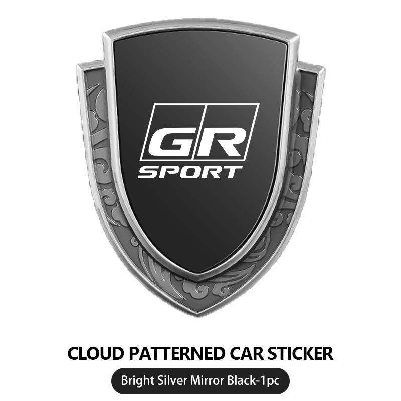 Car Styling 3D Shield Metal Emblem Badge Sticker Decoration Decal For Toyota GR MN Corolla Yaris Aygo Prius RAV4 Crown CHR Camry