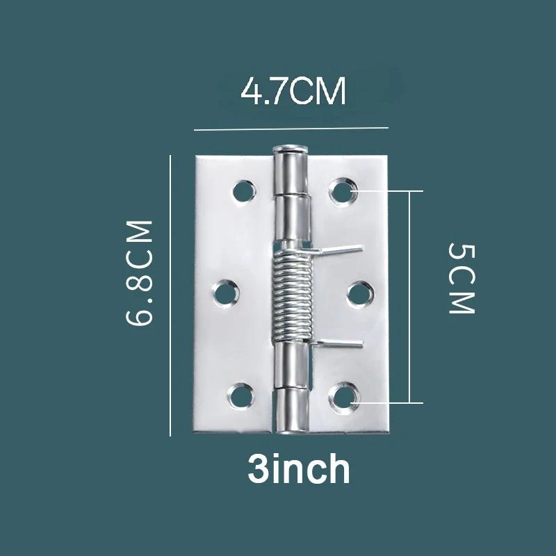 2 ks Samozavírací pružinový dveřní pant Nerezový pant pro skříňky Dveřní zavírač Automatický odskokový pant Nábytkové kování