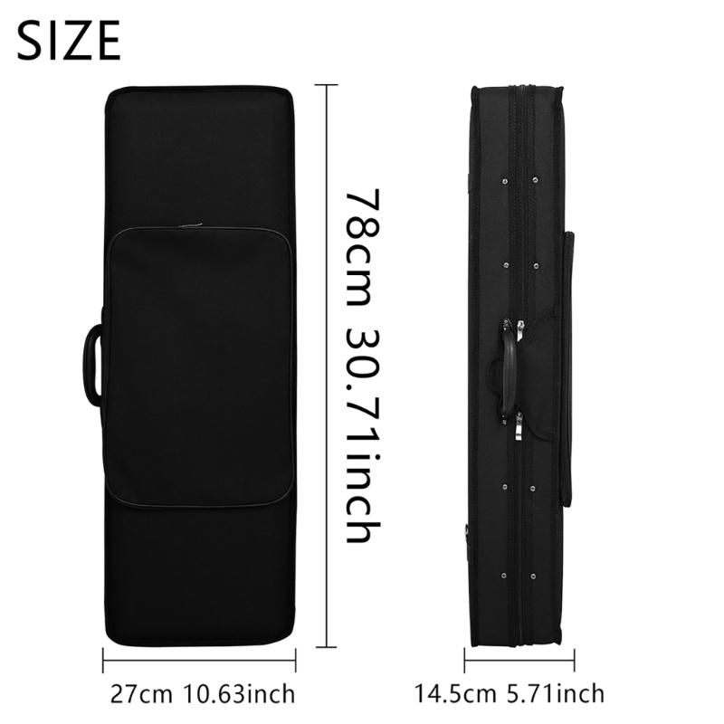 Oxford Fabric Violin Carry Transport Case With Shockproof Padding And Adjustable Shoulder Strap For 1/4 To 4/4 Violins