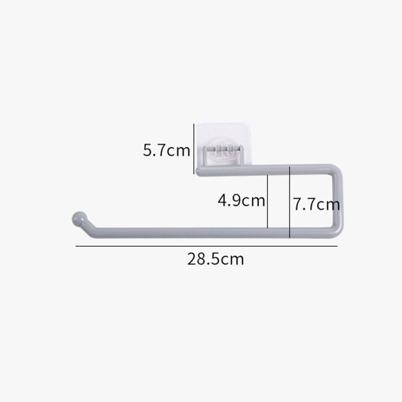 

1 шт. Настенная стойка для хранения тряпок без пробивания отверстий, Специальный кухонный держатель для салфеток, Держатель для рулонной бумаги, Вешалка, Стойка для хранения пищевой пленки