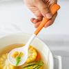 2 PCS Porcelain Soup Spoon Round-Bottom Ceramic Chinese Style Spoons for Home and Restaurant, Use for Coffee, Tea, Yogurt and Desserts, 6.7 inch