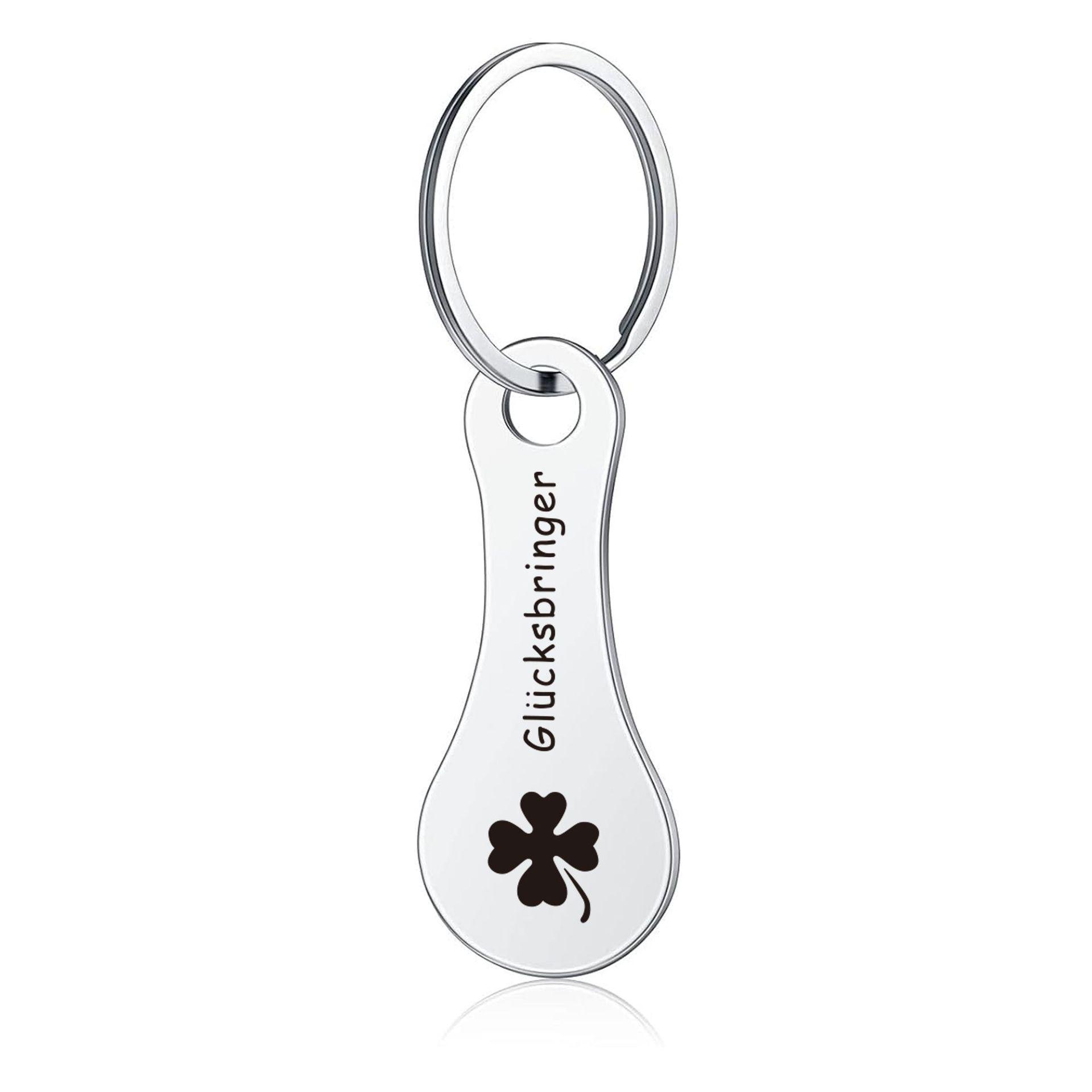 

Metal Shopping Cart Token Keychain for Men and Women - European & American Design Size 20x50MM