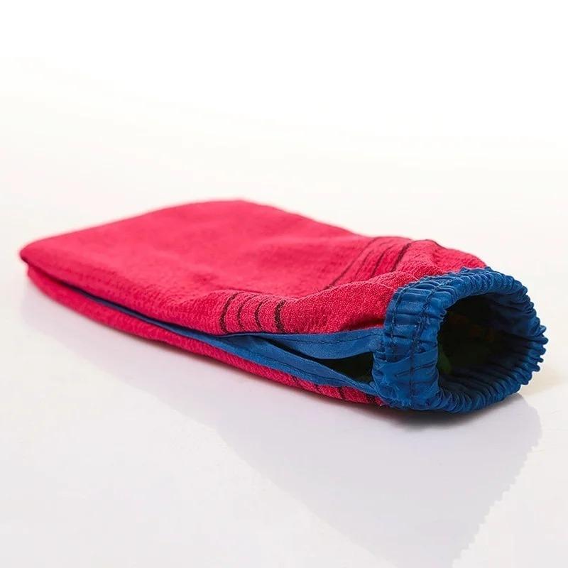 1 Pack Double Sided Korean Exfoliating Shower Towel Body Scrub Bath Towel for Adults Rough Textured Bath Towel Random Color