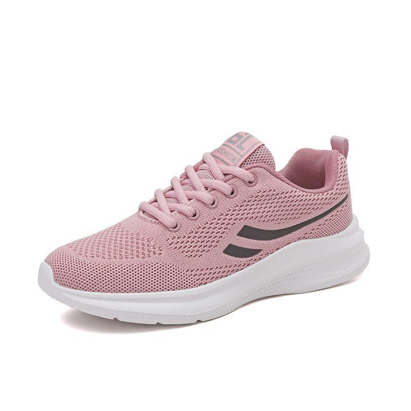 

Женские кроссовки для бега, дышащие, универсальные, повседневные и сетчатые кроссовки Fly-knit 42 розовый