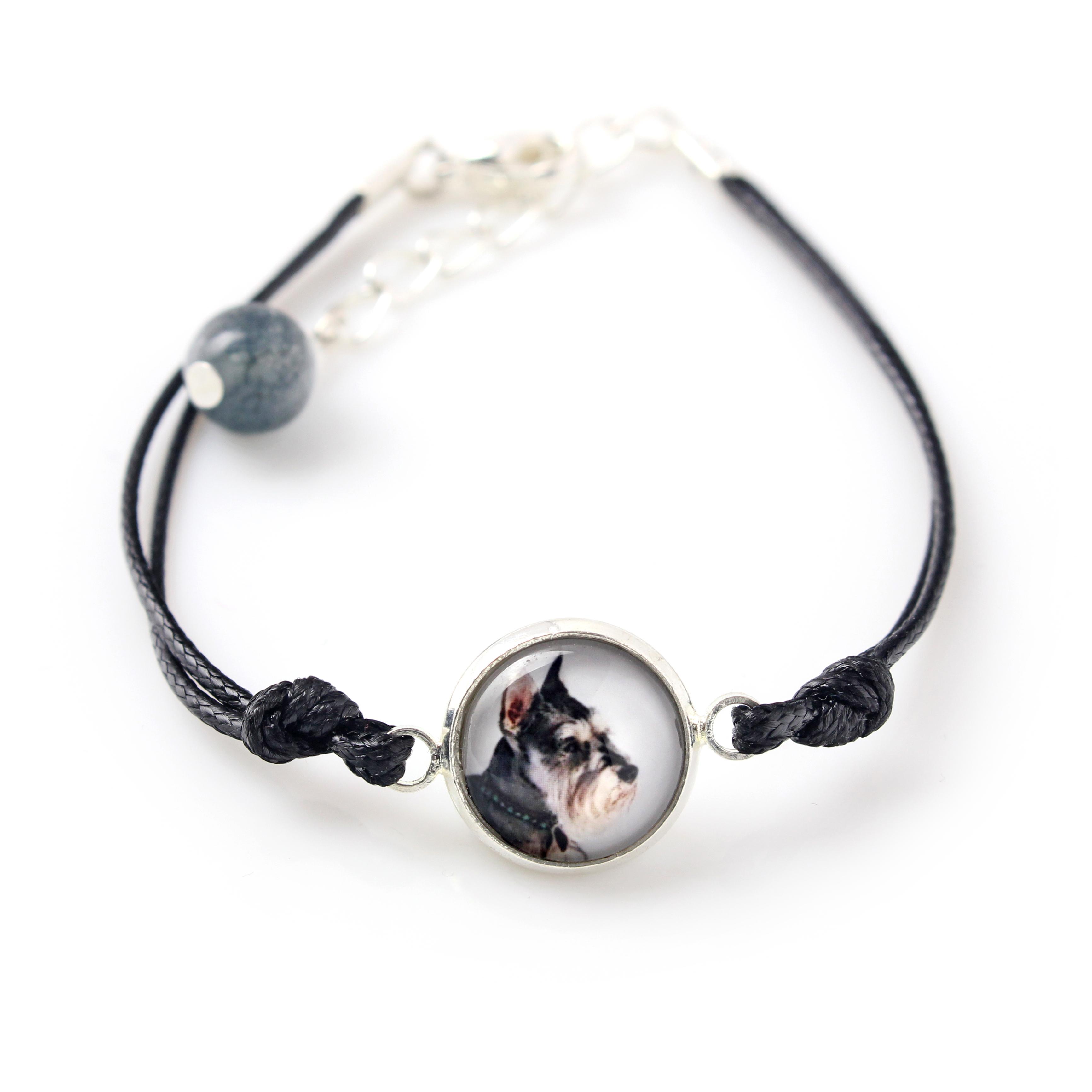 

Schnauzer I - bracelet with your photo handmade, unique jewelry from the Art-Dog brand срібний