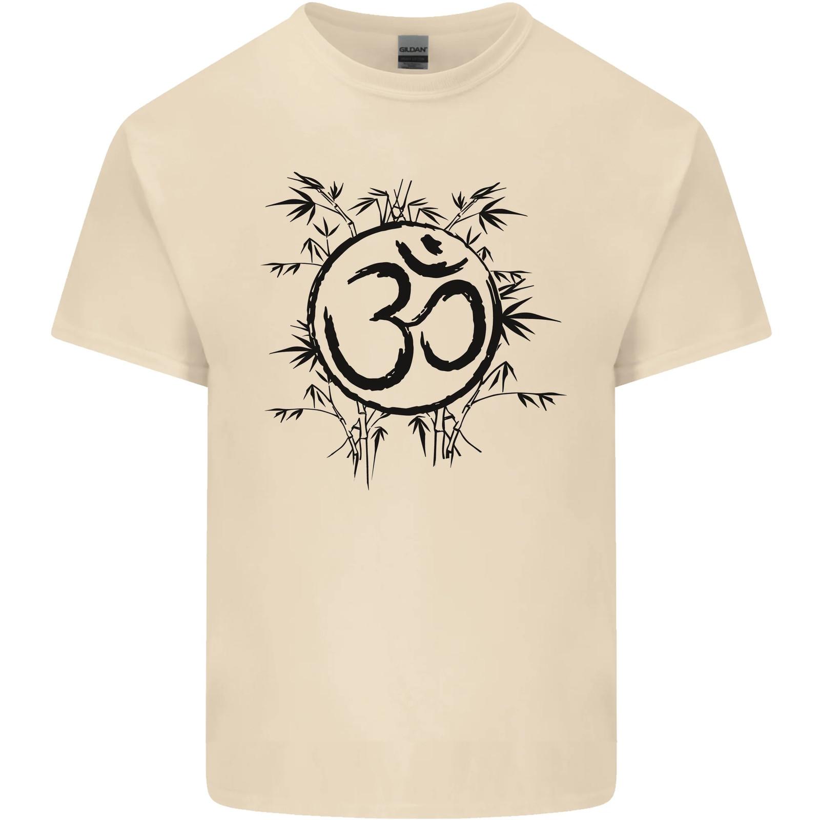 Yoga Symbol Sketch Meditation Mens Cotton T-Shirt Tee Top M