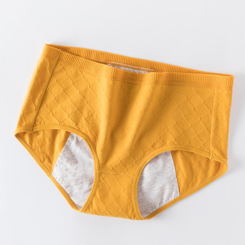 Female Spring and Autumn Cotton Anti Bacterial Leak Proof Physiological Period High Waist Triangle Underwear