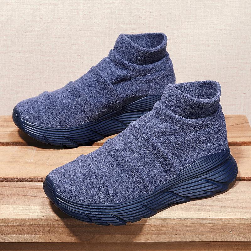 Cotton shoes new fly-woven socks shoes sports shoes large size couple shoes breathable and lightweight men's leisure