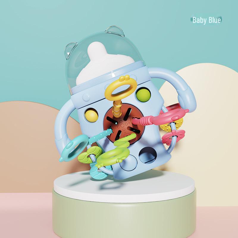 Beruhigende Babyrassel und Beißring: Kauspielzeug für 6–60 Monate, lehrreich für 1-Jährige