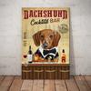Dachshund Tin Metal Sign Coffee Poster Gift Wall Art for Cafe Kitchen Coffee Corner Coffee Pot for Men Women Xmas Gift 8x12inch