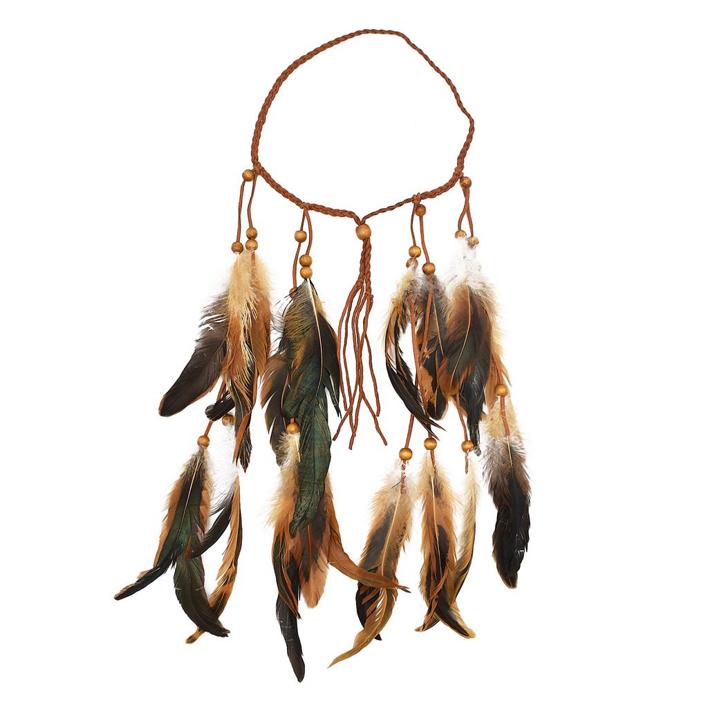 Böhmisches Feder-Stirnband mit langen Fransen Ethnisches Stirnband für Frauen Festival-Accessoires