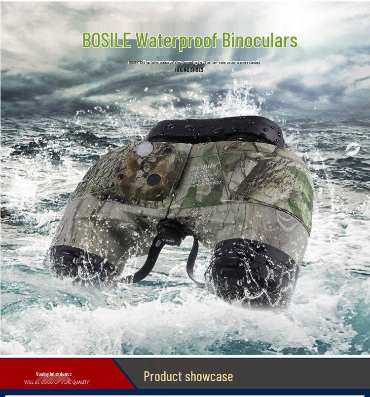 BOSILE 10x50 High Power HD Binoculars with Rangefinder, Low-Light Night Vision for Adults Outdoors