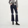 YERAD Women's High-Waisted Fleece-Lined Cropped Bootcut Jeans