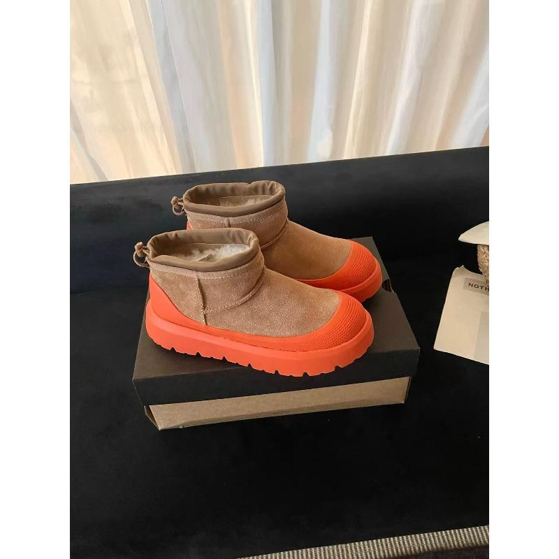 Winter round head sheepskin integrated low-top