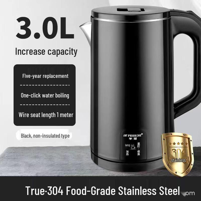 

3.0L Electric Fast Heating Kettle with Keep Warm & Anti-Scald, Auto Power-Off, Large Capacity for Dorms
